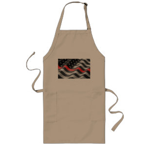 The Thin  Red Line Long Apron