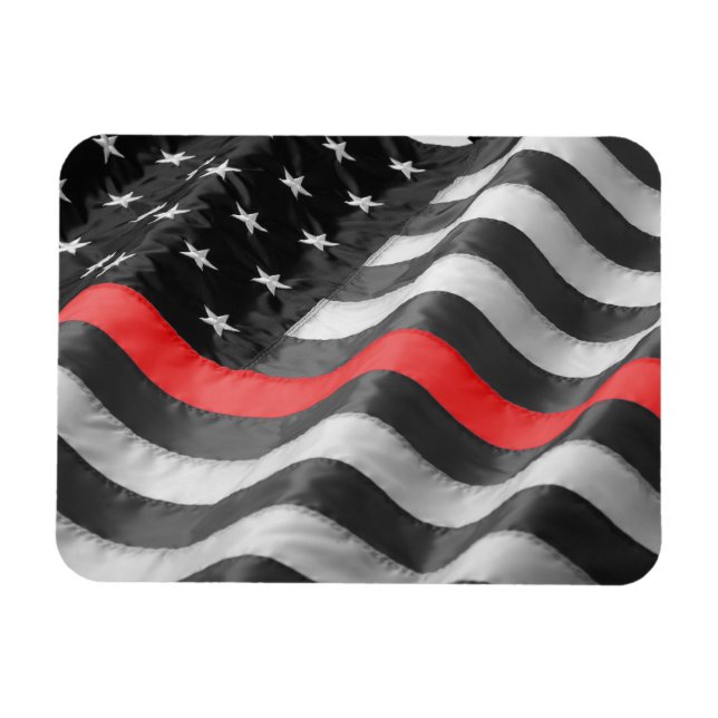 The Thin  Red Line Magnet (Horizontal)