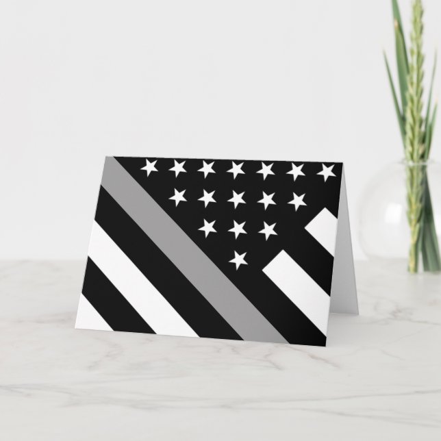 The Thin Silver Line Flag Card (Front)