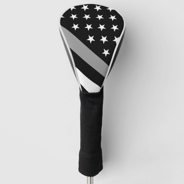 The Thin Silver Line Flag Golf Head Cover (Front)