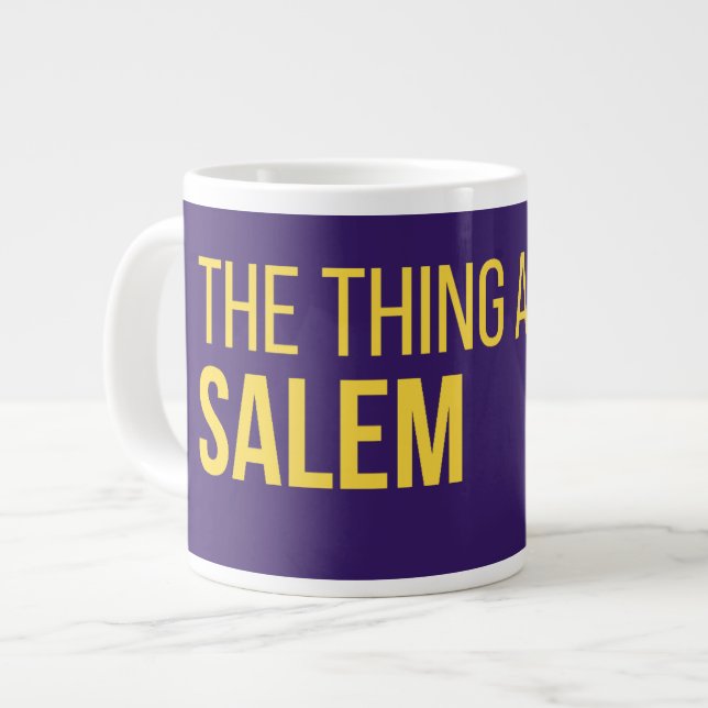 The Thing About Salem Podcast Jumbo 20 ounce Mug (Front Left)