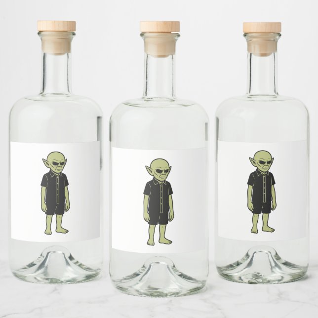 The Thing They Saw - I Believe Alien Encounter Liquor Bottle Label (Bottles)
