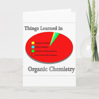 The Things I learned in Organic Chemistry Card