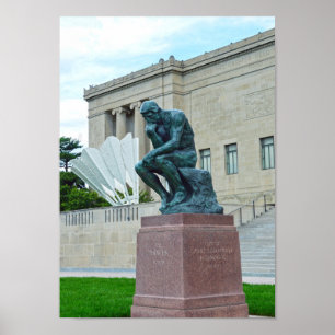 The Thinker and The Shuttlecock, Kansas City, MO Poster