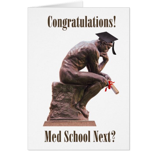 The Thinker Graduation Card