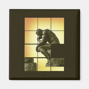 The Thinker, image sliding puzzle game, Le Penseur Magnet