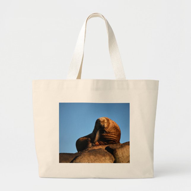 The Thinker Large Tote Bag (Front)