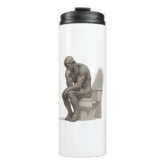 The Thinker on the Throne – Classical Charcoal Sty Thermal Tumbler