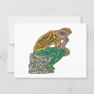 The Thinker Postcard