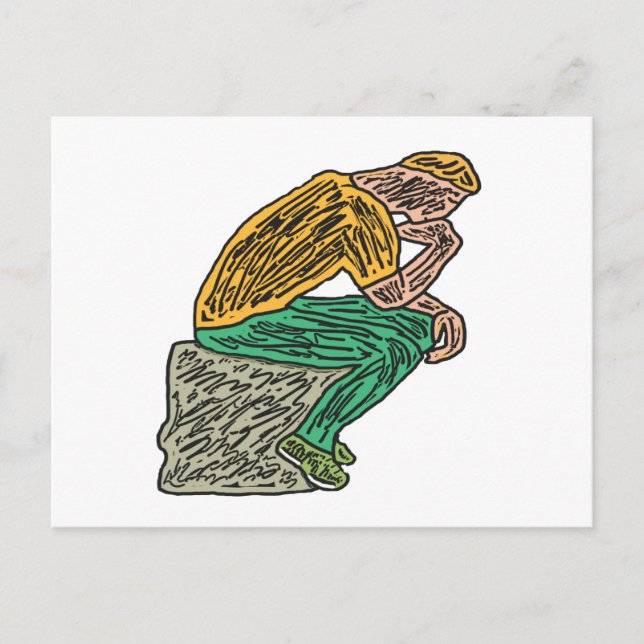 The Thinker Postcard (Front)