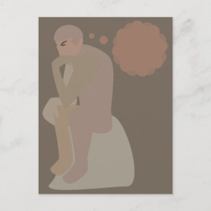 The Thinker Postcard