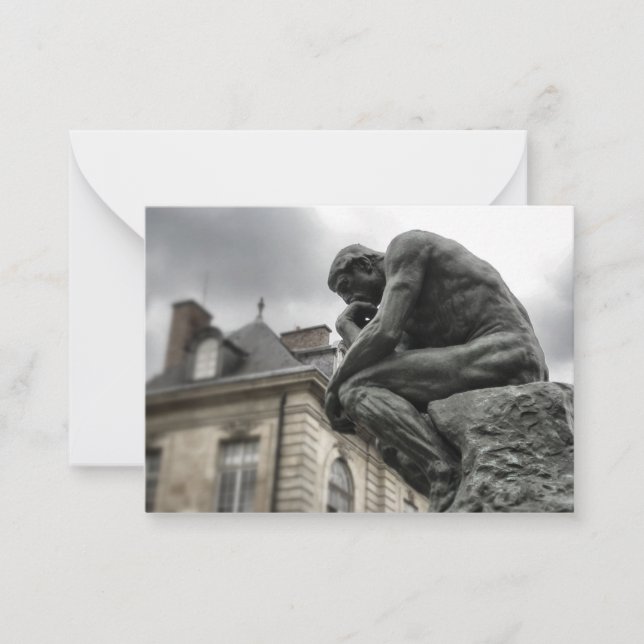 The Thinker Rodin Paris Sculpture Card (Front)