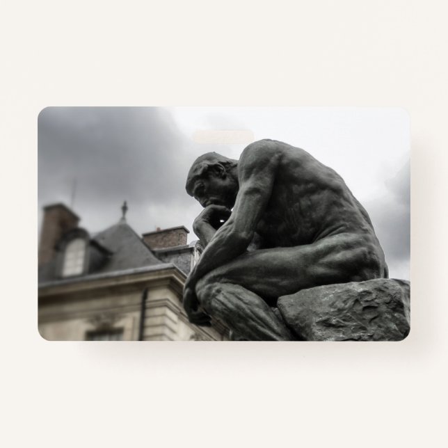 The Thinker Rodin Paris Sculpture ID Badge (Front)