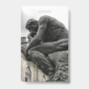 The Thinker Rodin Paris Sculpture ID Badge