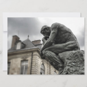 The Thinker Rodin Paris Sculpture Invitation