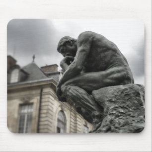 The Thinker Rodin Paris Sculpture Mouse Pad