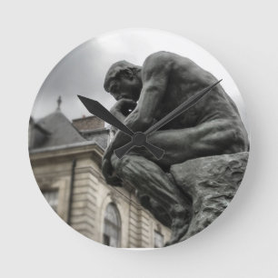 The Thinker Rodin Paris Sculpture Round Clock