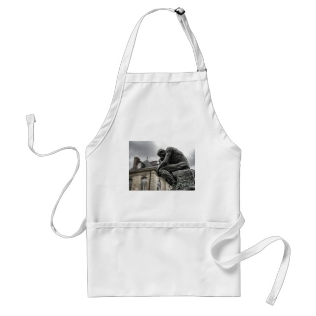 The Thinker Rodin Paris Sculpture Standard Apron (Front)