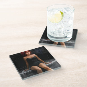The Thinking Room glass coaster