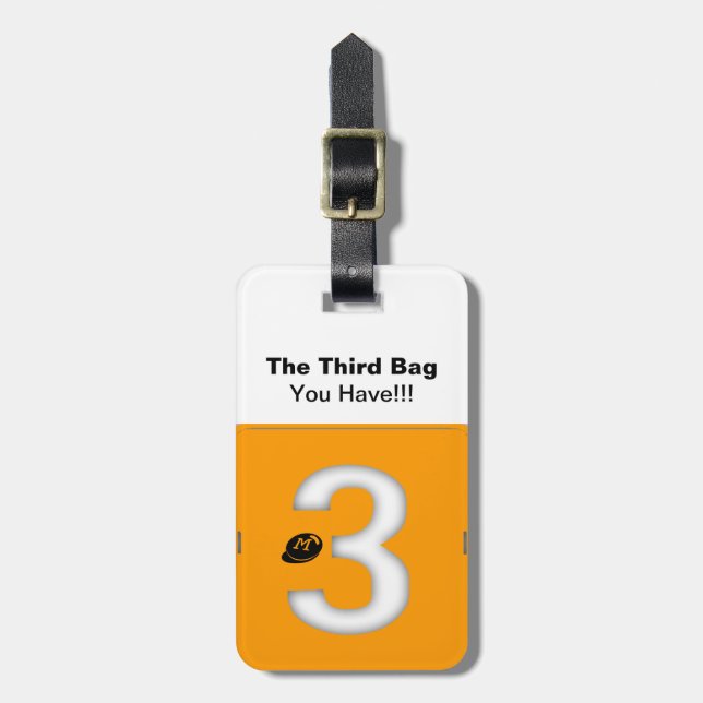 The Third Bag Custom Monogram Travel Luggage Tag (Front Vertical)