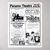 'The Third Eye' 1920 vintage movie ad poster
