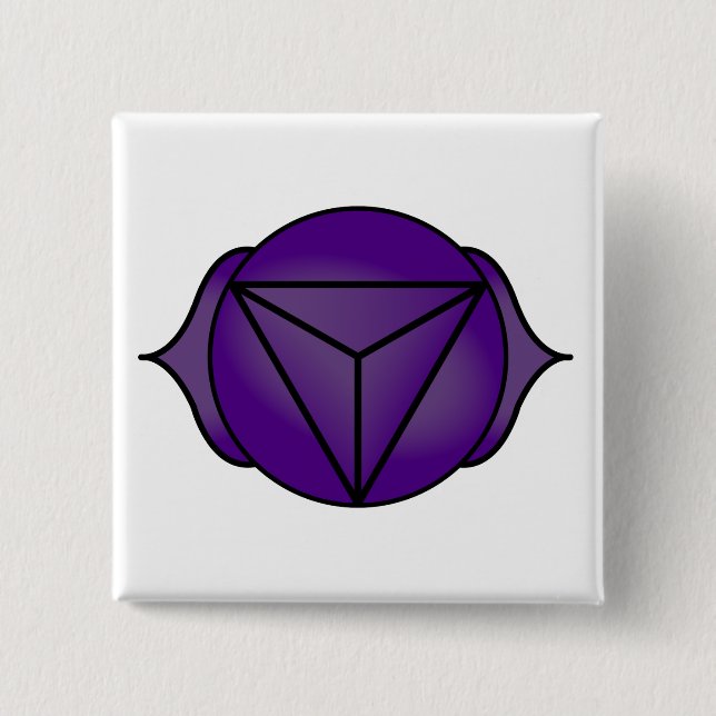 The Third Eye Chakra 15 Cm Square Badge (Front)