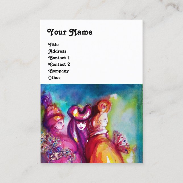 THE THIRD MASK / Costume Designer ,Theatre Artist Business Card (Front)