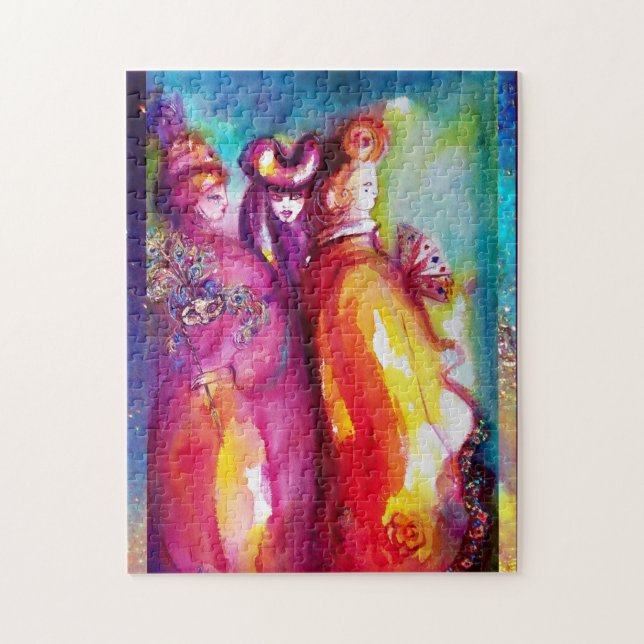 THE THIRD MASK / Venetian Carnival Masquerade Ball Jigsaw Puzzle (Vertical)
