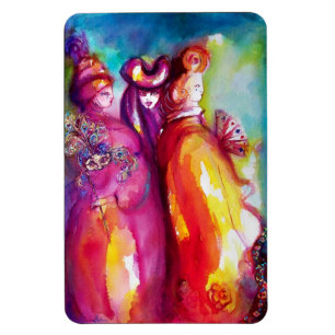 THE THIRD MASK / Venetian Carnival Masquerade Ball Magnet