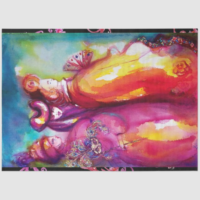 THE THIRD MASK / Venetian Carnival Masquerade Ball Tissue Paper (Front)