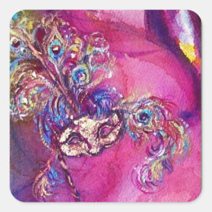 THE THIRD MASK/ Venetian Masquerade Square Sticker
