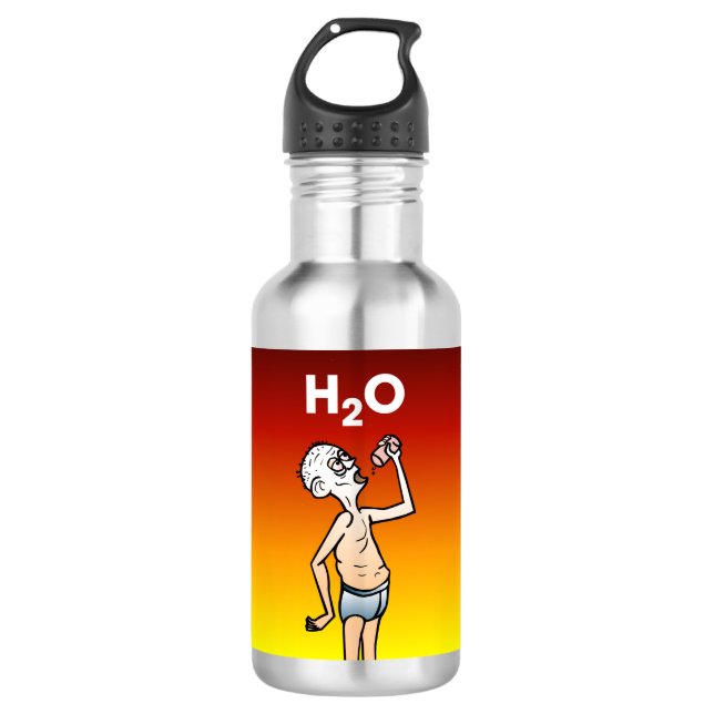 The Thirsty Man 532 Ml Water Bottle (Front)