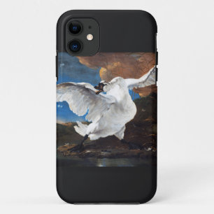 The Threatened Swan painting by Jan Asselijn iPhone 11 Case