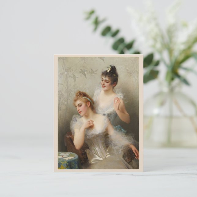 The Three Aces by Vittorio Matteo Corcos Postcard (Standing Front)