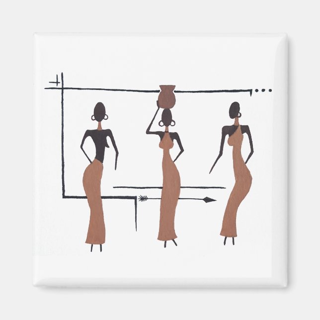 The Three African Sisters Magnet (Front)