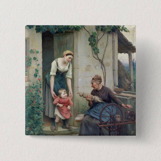 The Three Ages 15 Cm Square Badge (Front)