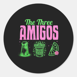 The Three Amigos Cinco De Mayo Drinking Tequila Pa Classic Round Sticker