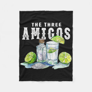 The Three Amigos Lime Salt Tequila Funny Cinco De Fleece Blanket