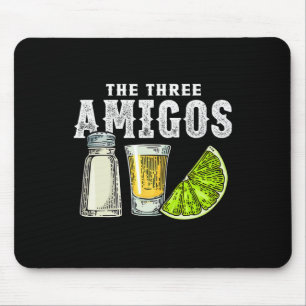 The Three Amigos Lime Salt Tequila Funny Cinco De Mouse Pad