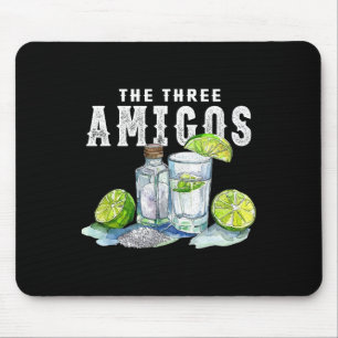 The Three Amigos Lime Salt Tequila Funny Cinco De Mouse Pad