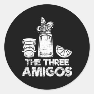 The Three Amigos Shirt Tequila Lime Salt Men Women Classic Round Sticker