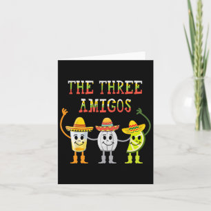 The Three Amigos T Shirt Tequila Salt Lime Cinco D Card
