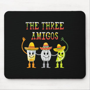 The Three Amigos T Shirt Tequila Salt Lime Cinco D Mouse Pad