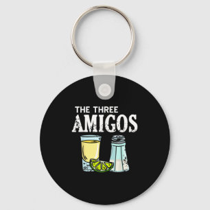The Three Amigos Tequila Lime Salt Party Humour Key Ring