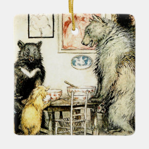 “The Three Bears” by Arthur Rackham Ceramic Ornament