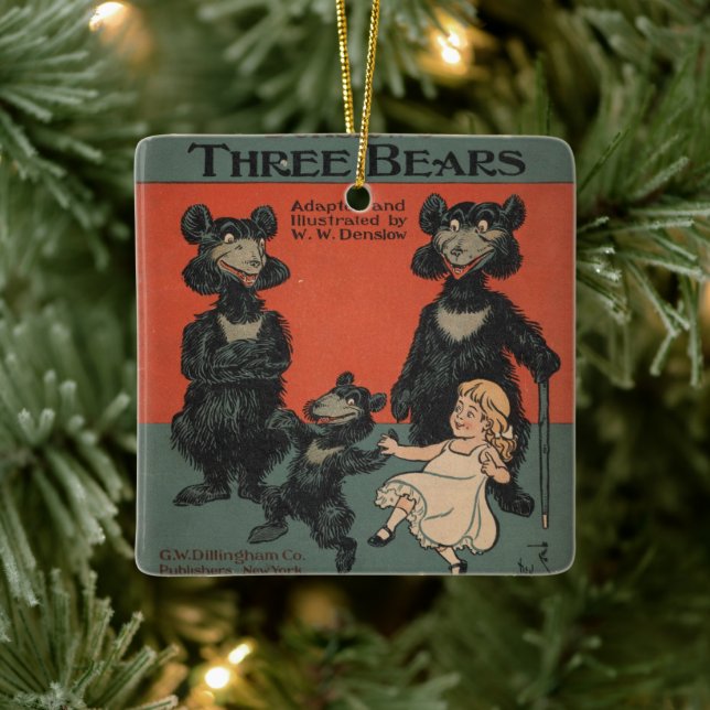 The Three Bears Ceramic Ornament (Tree)