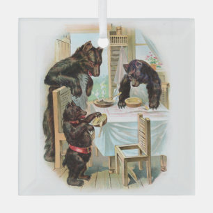 The Three Bears Glass Tree Decoration