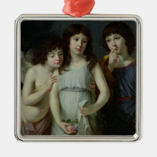 The Three Children of Monsieur Langlois Metal Ornament