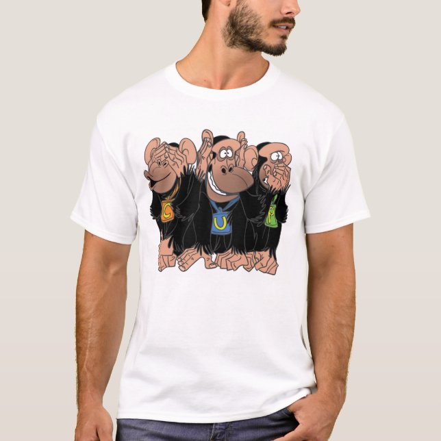 THE THREE CHIMPS T-Shirt (Front)