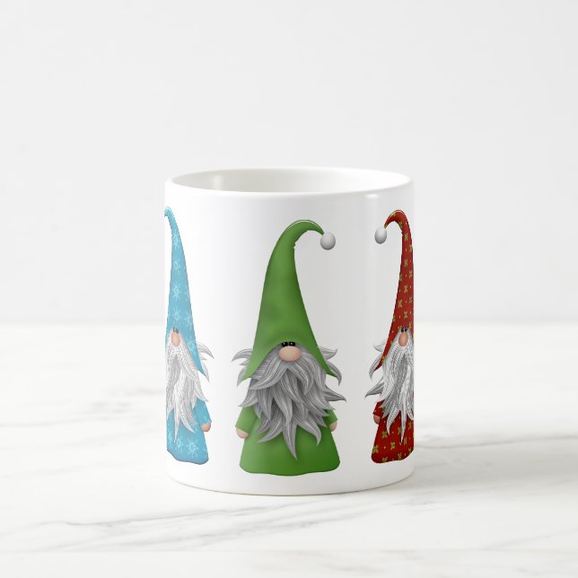 The Three Christmas Gnomes Coffee Mug (Center)